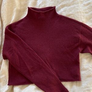 Reformation Crop cashmere turtle neck sweater
